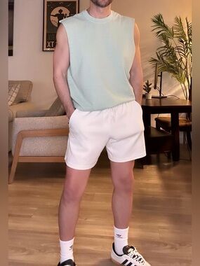Nike | Dri-Fit Casual Lounge Sweat Shorts in Sail White   (Small)